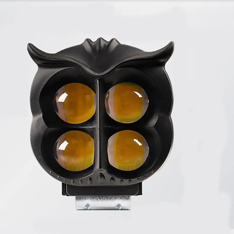 Motorcycle Running Lights -LED Spotlights Owl Shape 4 Light Modes Fog Lights image 5