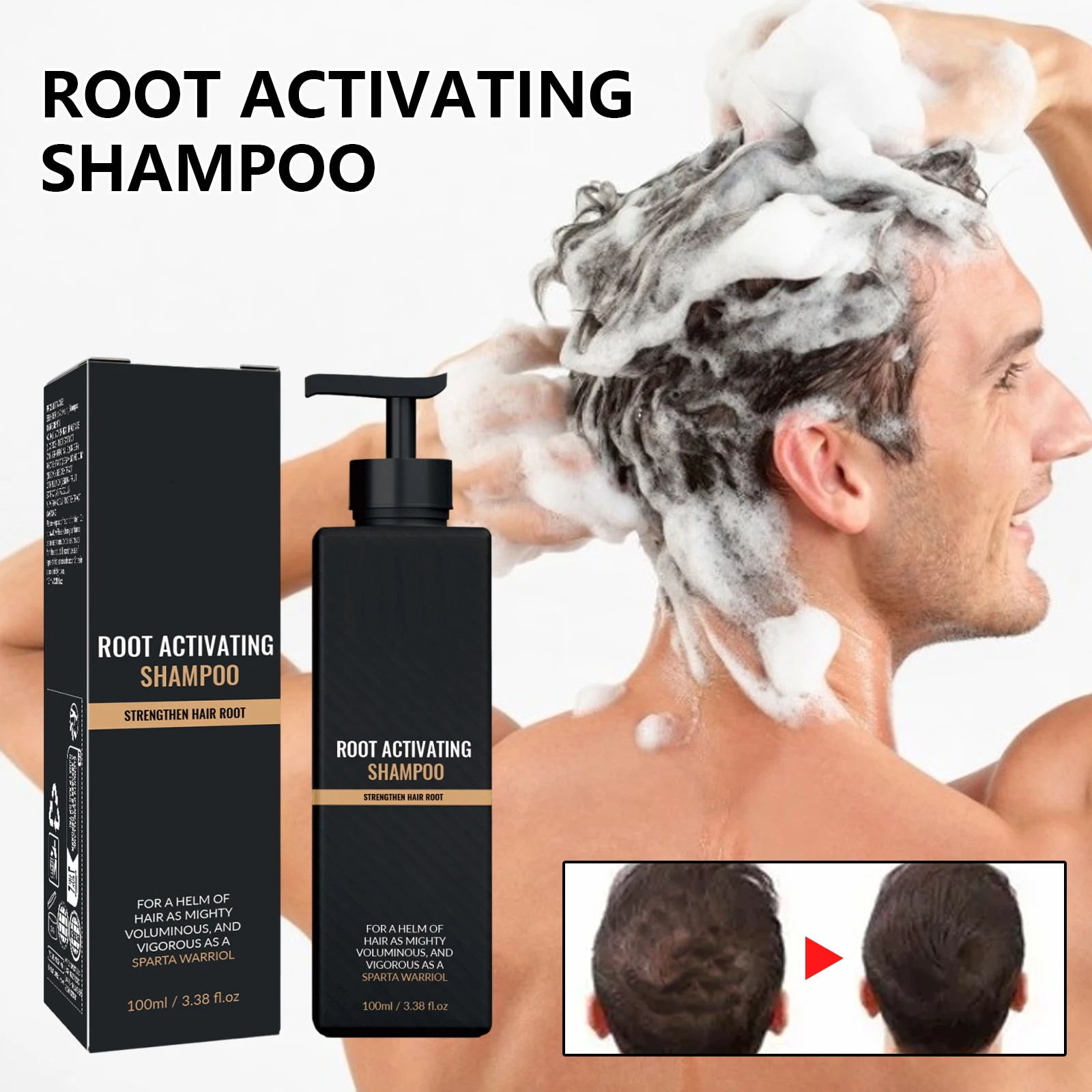 

Ginger Root Activating Shampoo Nourishes Scalp Strengthens Hair Roots Reduces Breakage&Shedding Anti-dandruff Hair Soap Shampoo