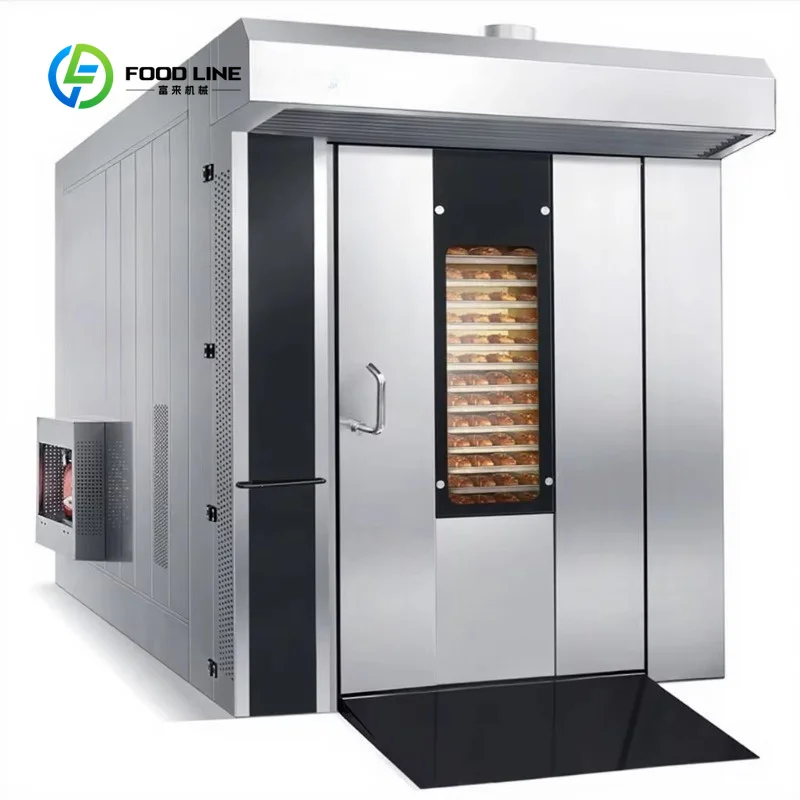 Customized Baking Equipment Hot Air Rotary Circulation Commercial Large Bread Cake Oven Electric/Wood Heating 9500W
