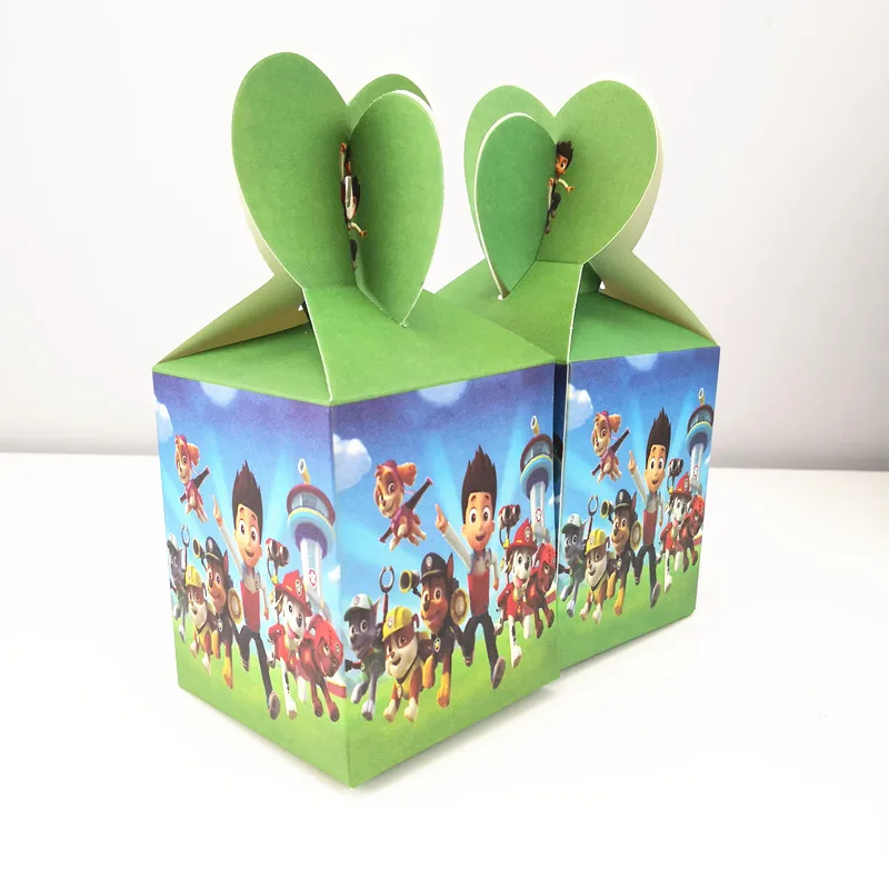 12 szt. 8.5*17.5cm psi patrolowe pudełko cukierków Marshall rumb Skye cocky cukierki papierowa torba na prezent Baby Shower Party upominki dekoracje