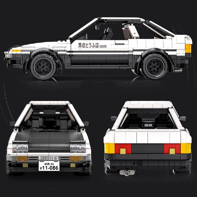 Klemmbausteine Technik City Speed Sportwagen AE86 Bausteine Set Rennfahrzeug Montage Ziegel Modell Kit Spielzeug Erwachsene Kinder Geschenke 1491PCS