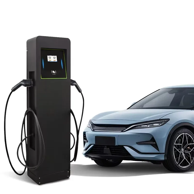 44kw Double Equipment AC Charger Station Floor-Mounted Commercial Vehicle Fast Charging POS New  EV Quick Charging Pile