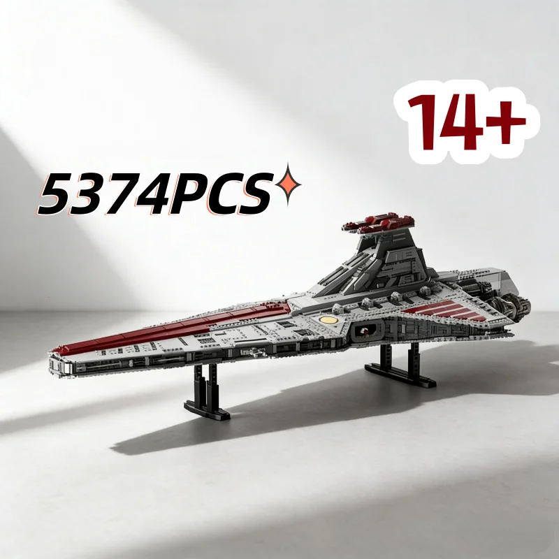 

5374PCS NEW Bricks Toys DIY 75367 Venator-Class Republic Attacks Cruiser Building Blocks for Kids Party Birthday Gifts