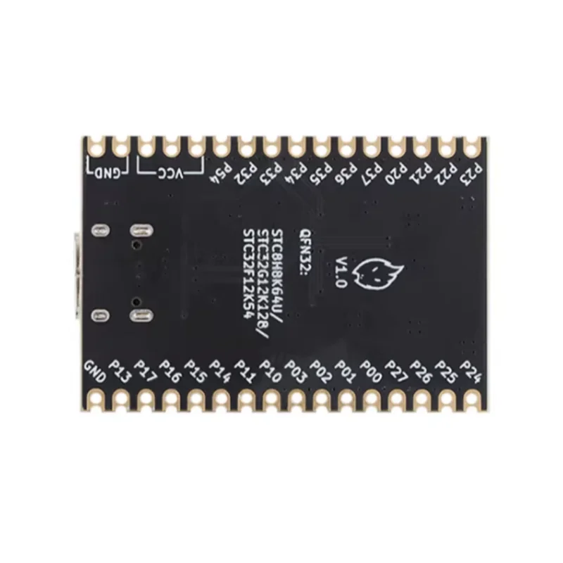 2pcs STC32G12K128-QFN32 Core Function Learning Board Development Board Module Type-C Interface Half-Hole Board