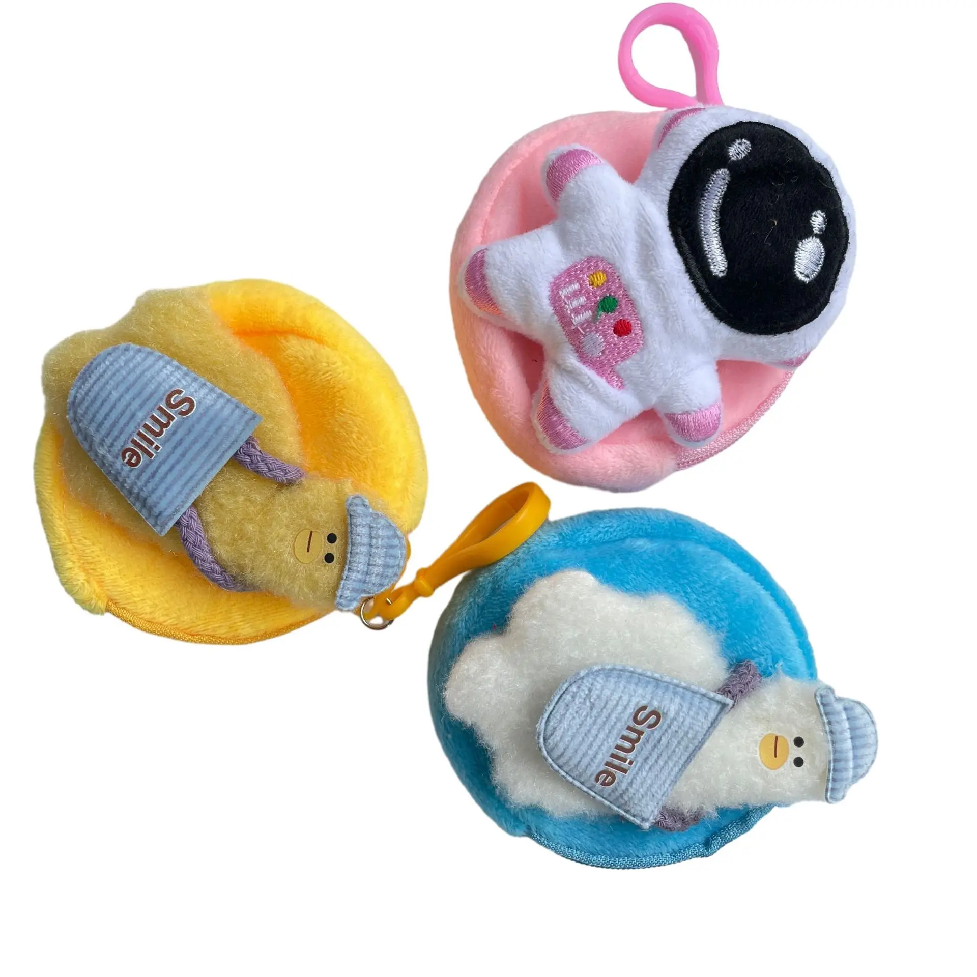 かわいい漫画ぬいぐるみ生地小銭入れ航空会社スタッフペンダントミニジッパーソフトで快適なカードバッグ