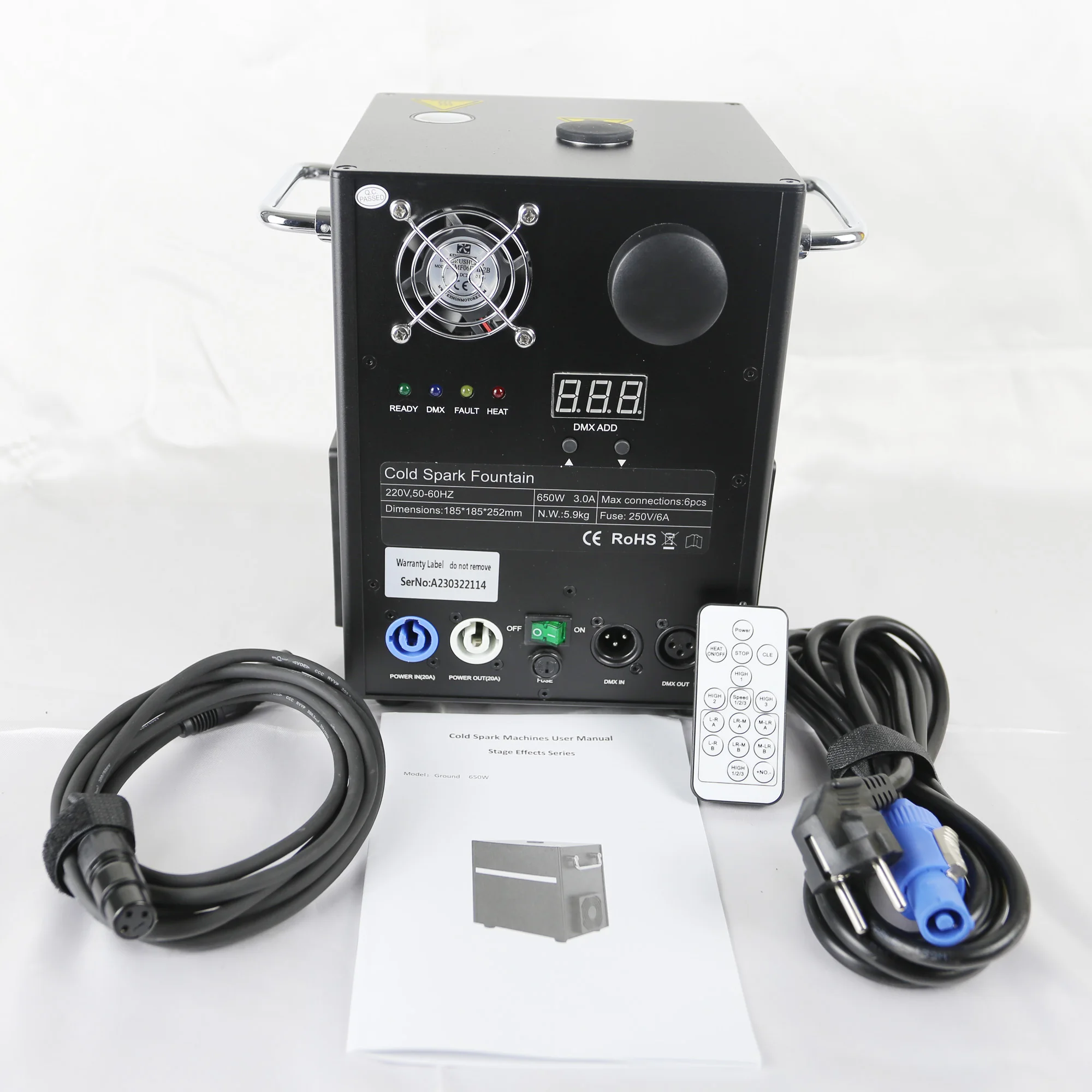 

New 600W Stage Special Effects DMX Cold Spark Machine Christmas Thanksgiving Christmas New Year Special Effects Cold Spark