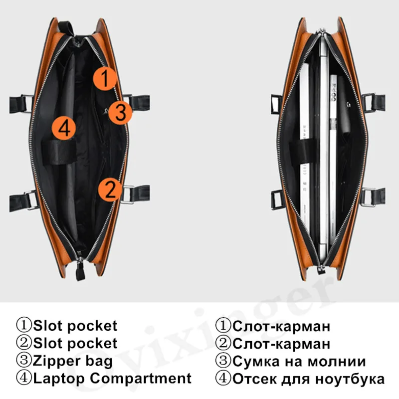 حقيبة كتف جلدية للرجال ، حقائب يد للرجال ، حقيبة أعمال ، ماك بوك ، اتش بي ، ديل ، 14 "، * * ، لاب توب ، عمل ، جودة عالية