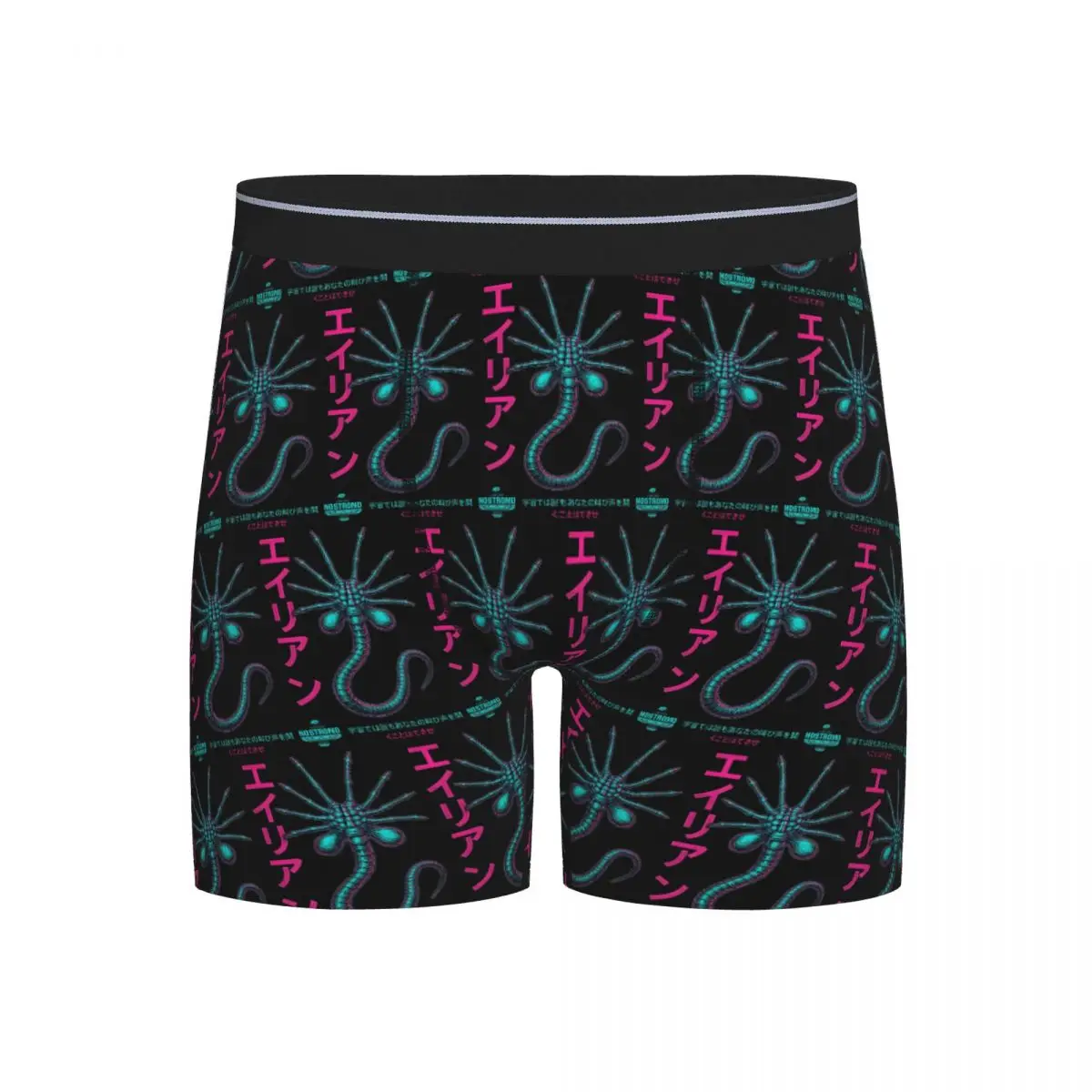 

Long Boxer Underpants Shorts Horror Face Hugger Facehugger Alien Xenomorph Panties Men Ventilate Underwear for Homme Man Gift