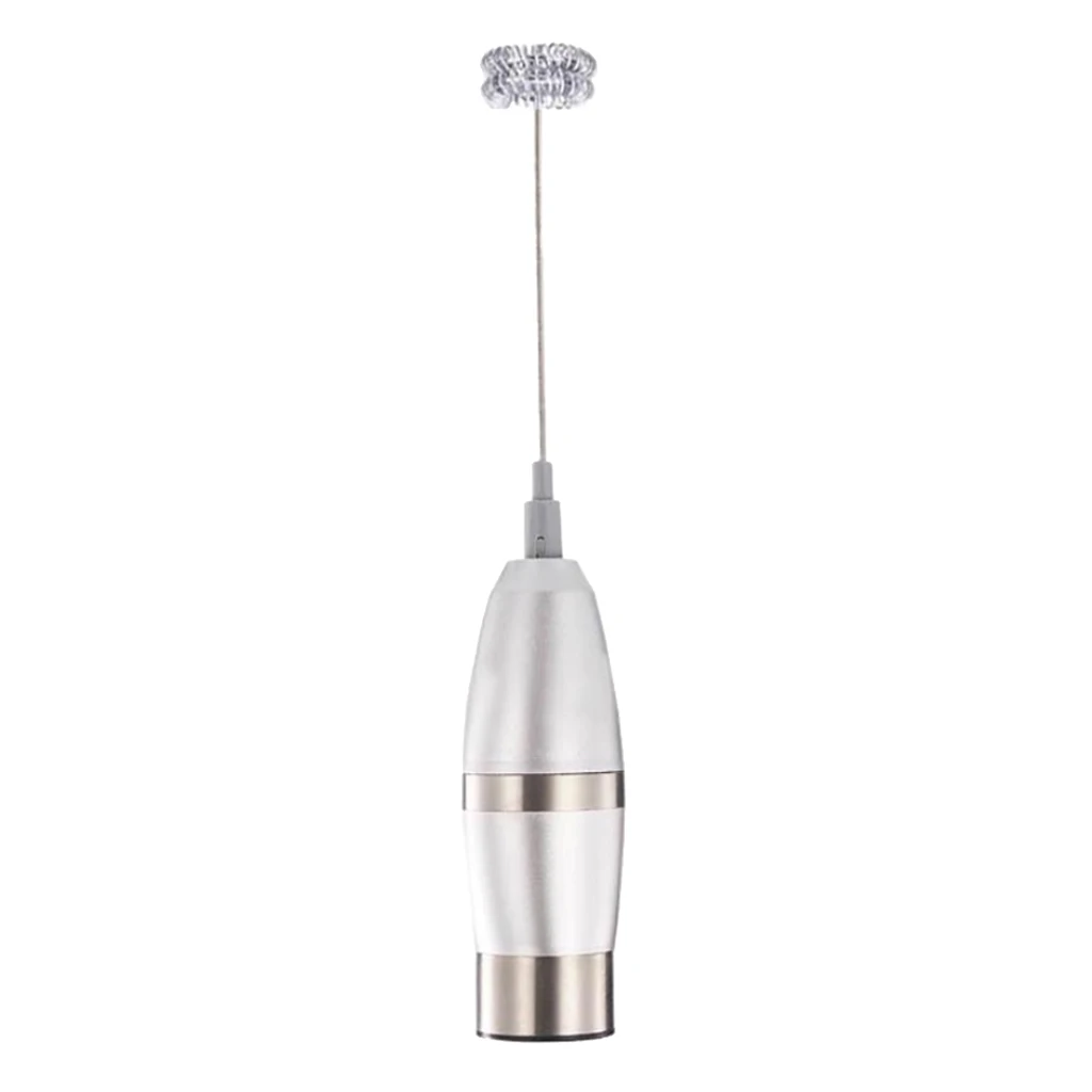 MagiDeal Stainless Steel Milk Frother Handheld Electric Double decker nipple