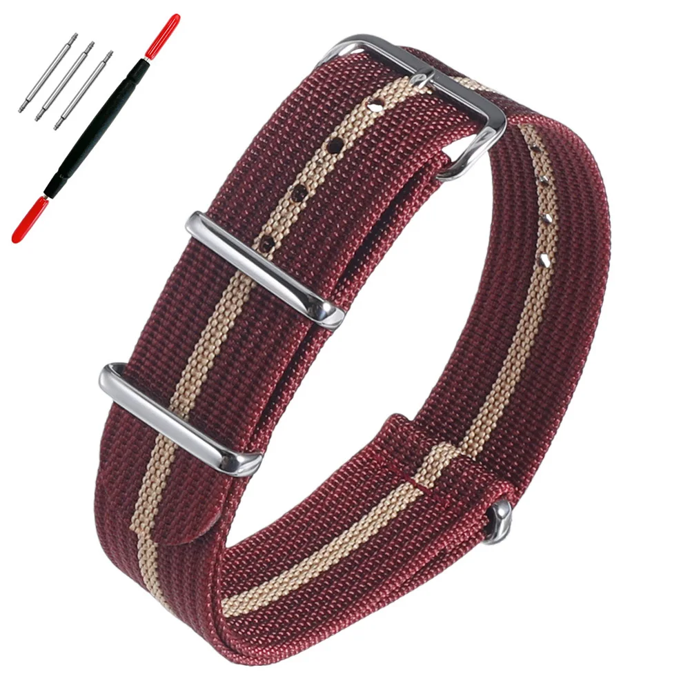Neues geripptes Nylon-Uhrenarmband, universelles Segeltuch-Uhrenarmband 16mm 18mm 19mm 20mm 21mm 22mm 24mm, Militäruhrenarmband – Detail 20