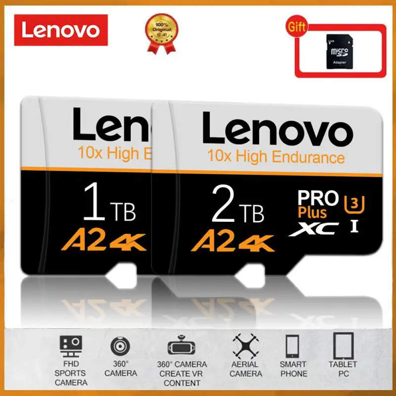 بطاقة SD عالية السرعة من فئة Lenovo-scard ، بطاقة Micro TF ، 2 ، Flash ، 1 من من نوع Lenovo ، GB ، GB ، هاتف ، كاميرا