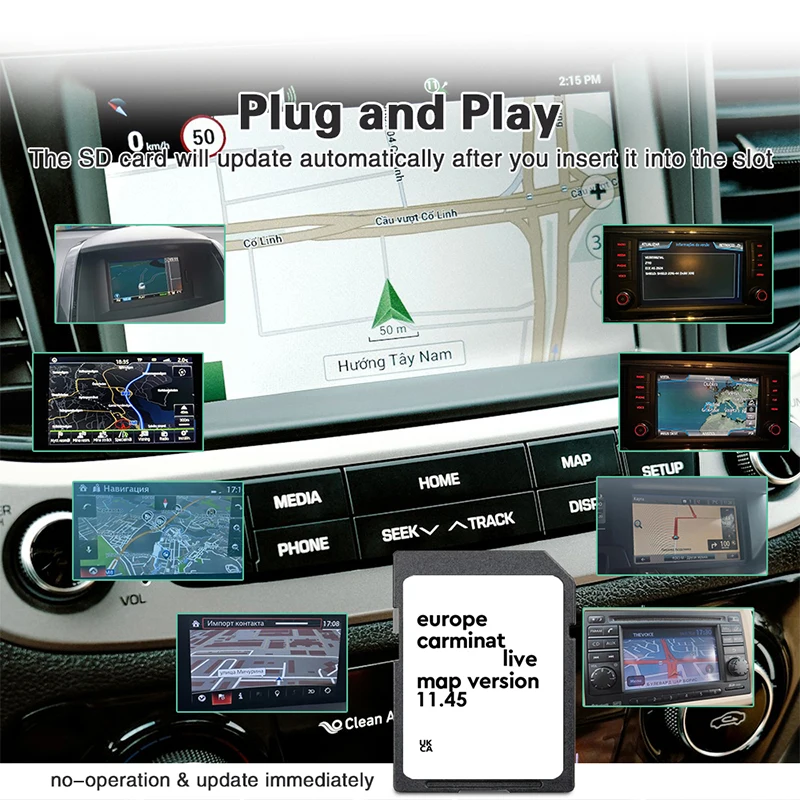 Kartu SD Navigasi Carminat Live 11.45 Peta EU 8GB untuk Renault Kangoo Fluence Espace Traffic Car GPS Versi 2025 Kartu Data SD