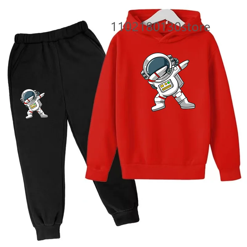 Astronut sport   Hoodie tops+Pants Set Toddler Coat spring autumn Children's 3-12 Year Boy Girl Sweatshirt leisure Clothing