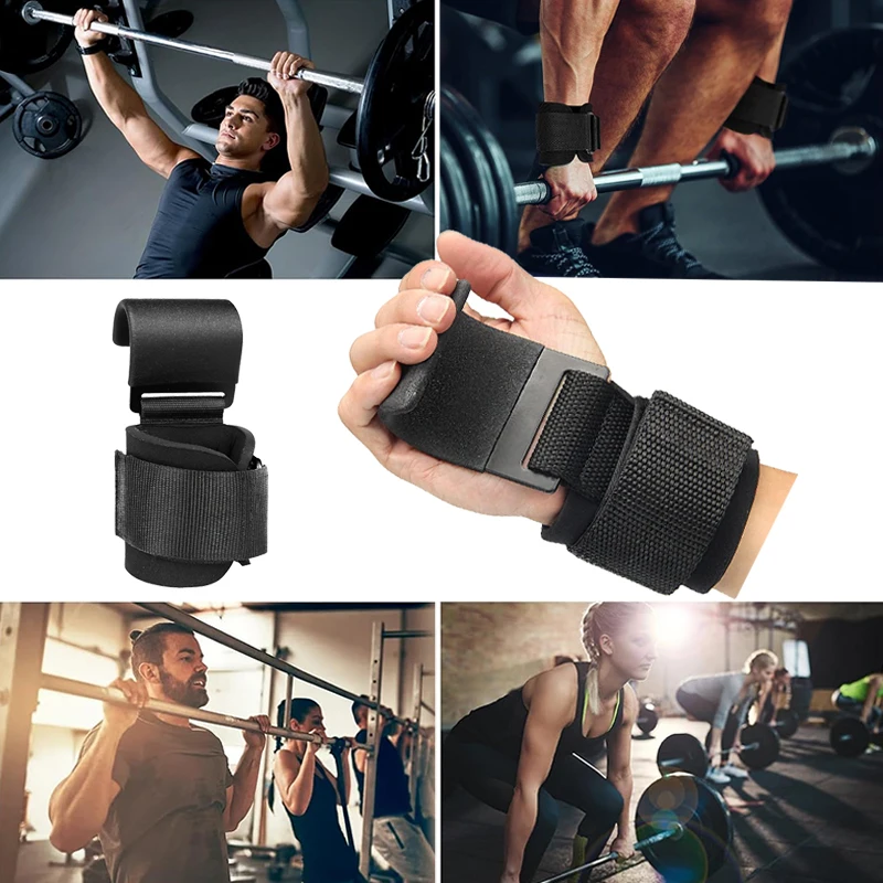 

1 Pair Non-Slip Weight Lifting Hookspremium Straps for Gym Weightlifting Deadlift Chin Pull Up Exercise Fitness Hook Training