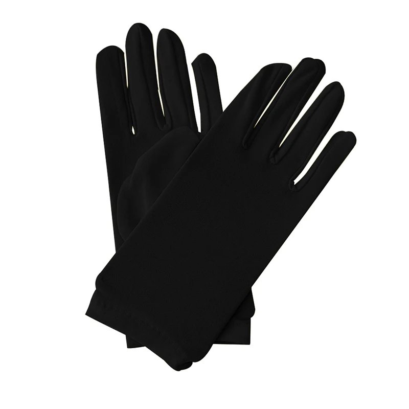 Fashion Women Stretch Gloves Solid Color Etiquette Short Gloves Sun Protection Full Finger Mittens Spandex Driving Handschoenen