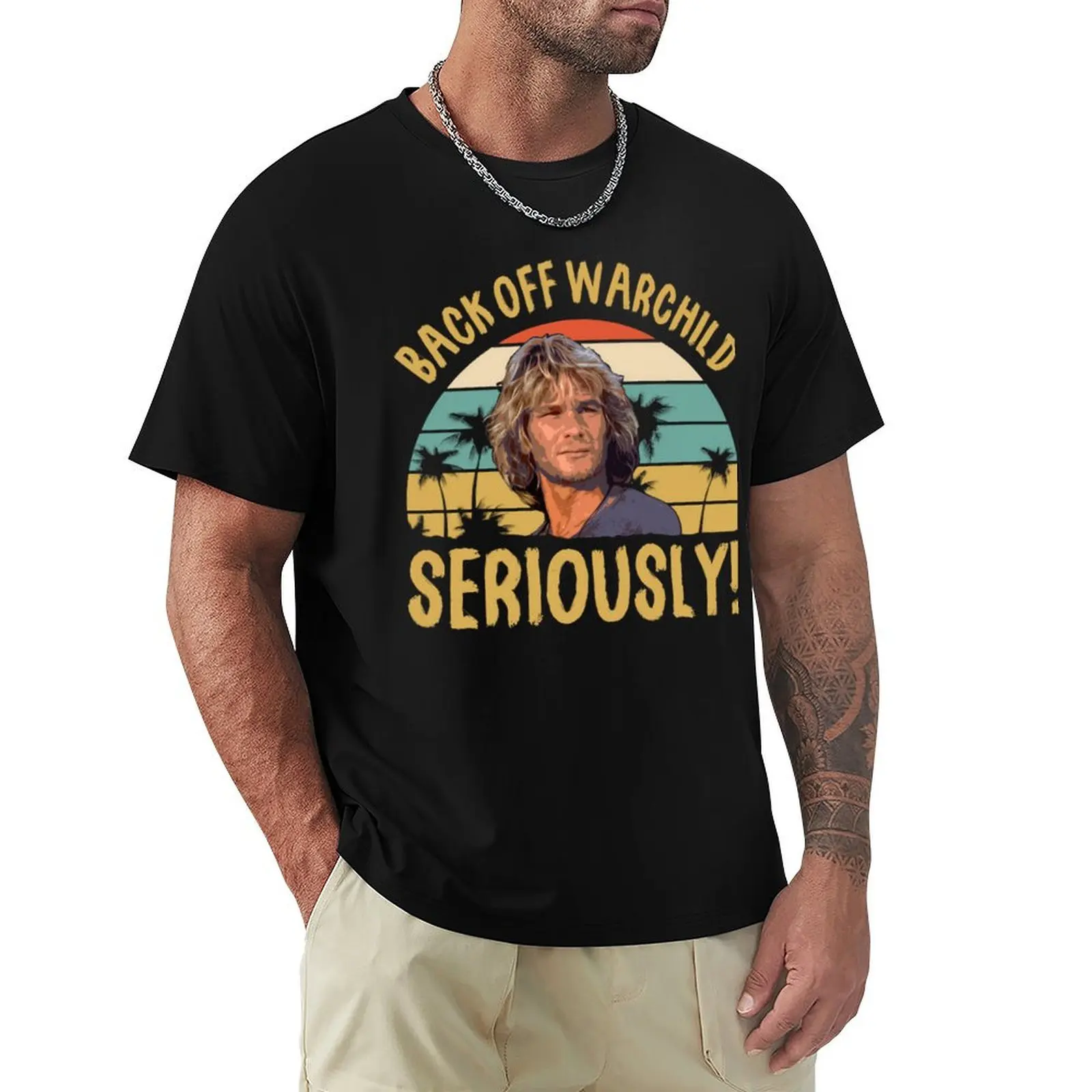 Back Off Warchild Seriously Point Break T-Shirt Halloween Casual T-Shirt