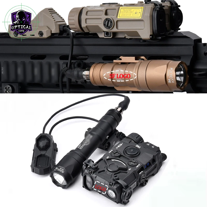 

Airsoft Tactical OGL Red/Green/Blue Laser Aiming&M300A/M600C SF Scout Flashlight&Axon Remote Pressure Switch SF+2.5MM Plug Set