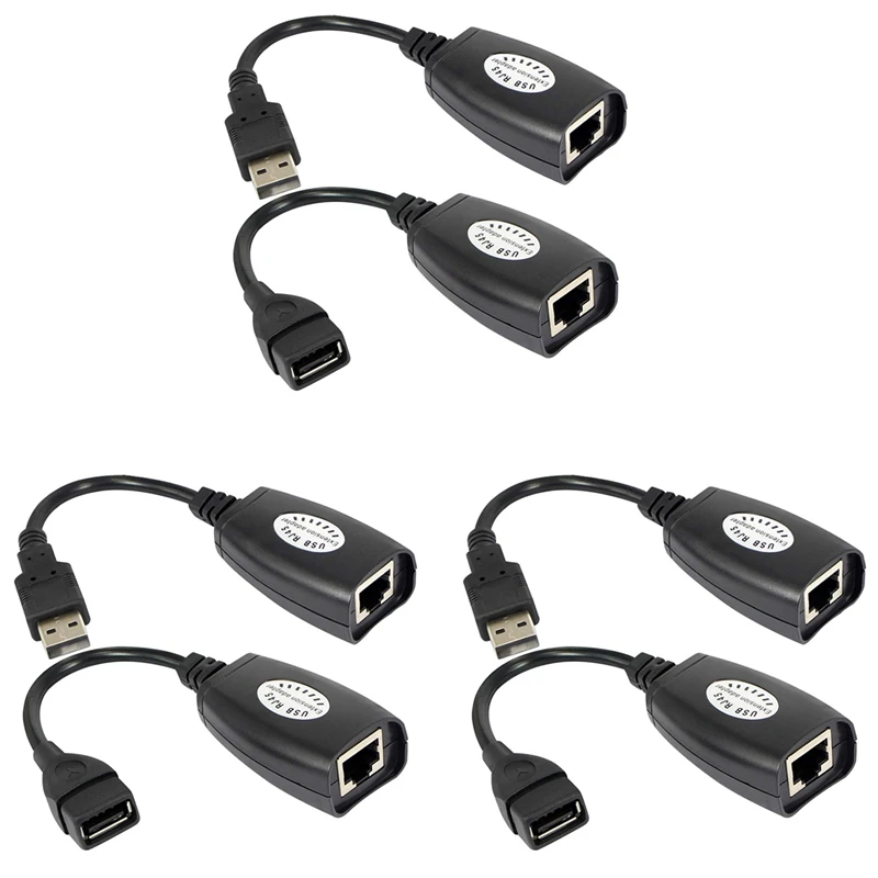 Adaptador de extensión de Cable USB a RJ45 RJ 45 LAN, amplificador de señal de puerto de red, 6X