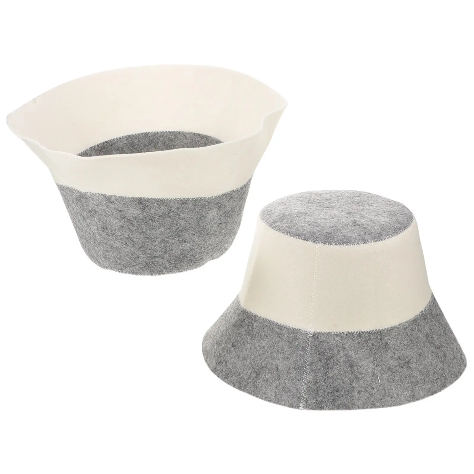 2Pcs Sauna Hair Protector Hat Wool Felt Cap Men Women Russian Banya Bath Spa Steam Room Accessories Wool Felt Sauna Hat