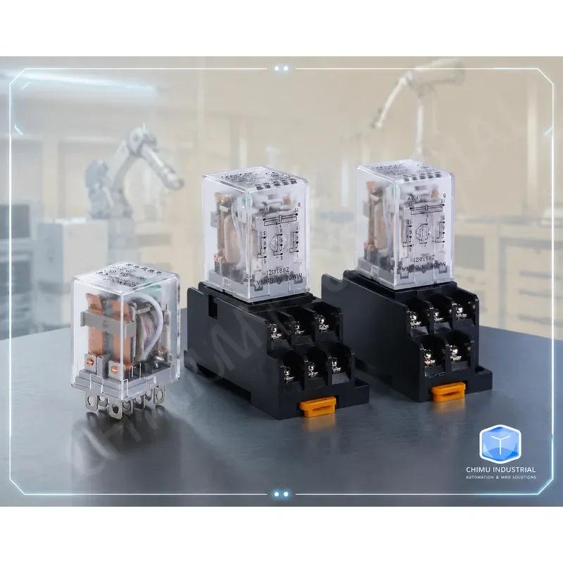 【CHIMU INDUSTRIAL】 Small Intermediate Relay HH52P 53P 54P 62P JQX-13F 2Z Silver Contact 24V 220V for Industrial Control