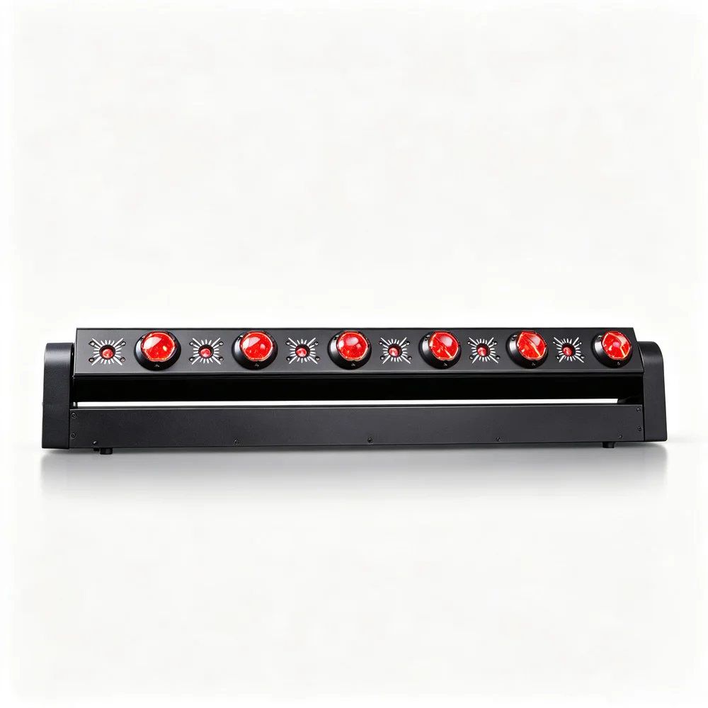 YUER LED 6x10W RGBW Beam + 6x500MW Red Laser Moving Bar Strobe Effect DMX512 Control For Dj Disco Club Wedding Stage Lighting