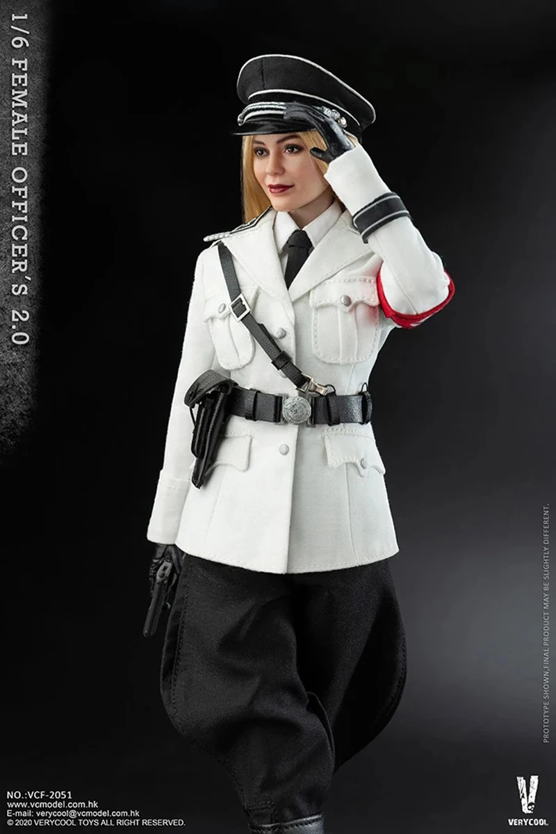 Collectible VERYCOOL VCF-2051 1/6 Scale Female Officer 2.0 Handsome White Uniform Full Set 12'' Action Figure Model Toys