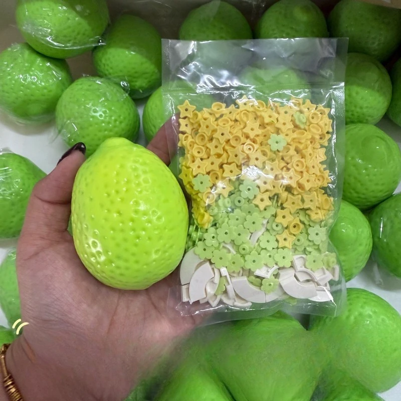 Cadeaux apaisants anti-stress de poche, sensoriels à presser, faits main, DIY, au citron croustillant et changeant de couleur