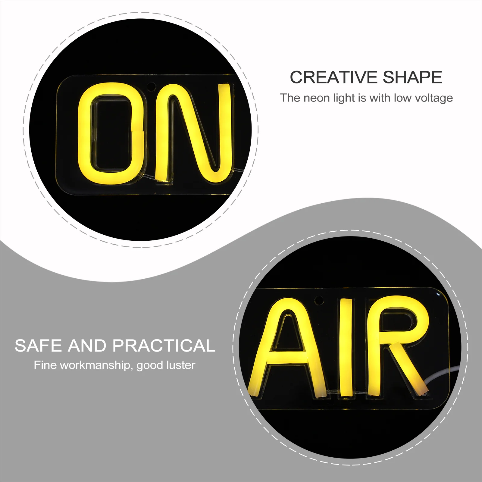 LED النيون تسجيل على الهواء تصميم USB بالطاقة ليلة مصباح منضدية ضوء ديكور المنزل غرفة نوم بار ضوء النيون الطرف