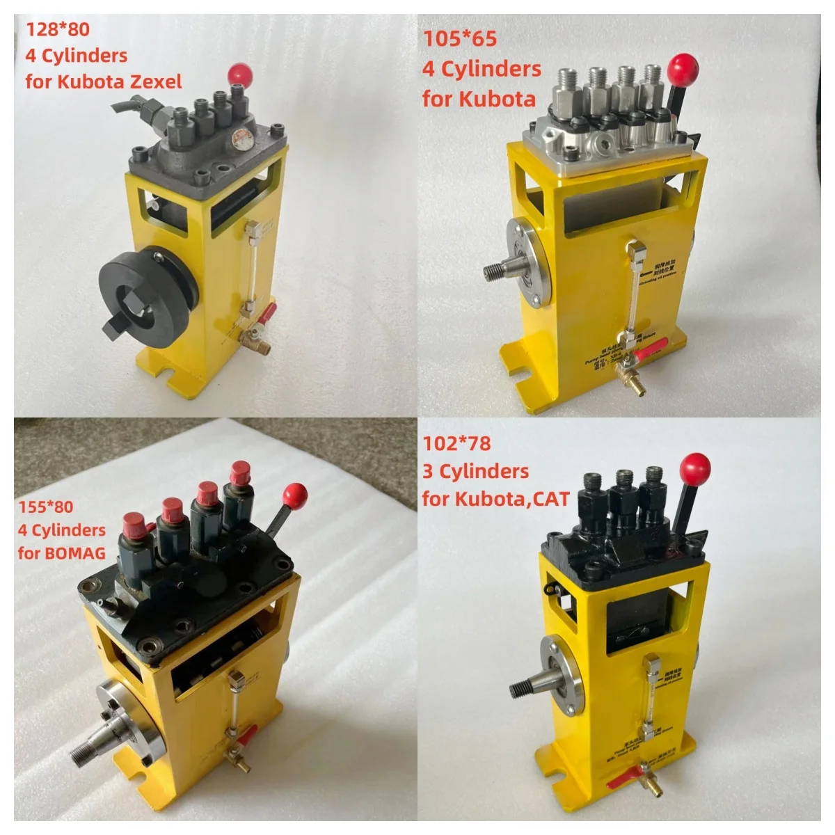 Diesel Pump Head Transfer Box 3 and 4 Cylinders Fuel Pump Testing Clamp Cambox Test Bench Part for Kubota BOMAG Zexel CAT