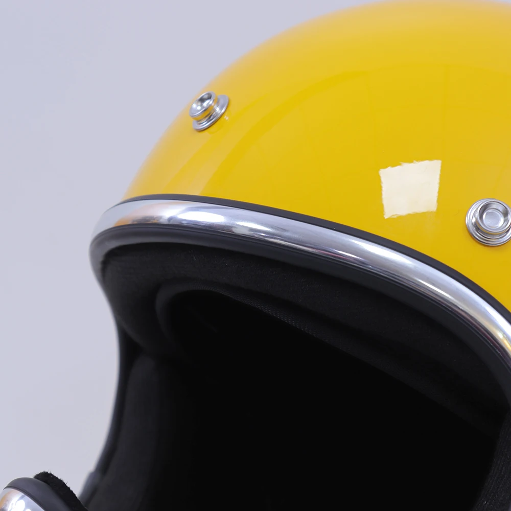 Retro Motorcycle Glass Fiber Material Helmet Unisex Small Body Cruise Motorcycle Space Full Face Helmet Vintage Design