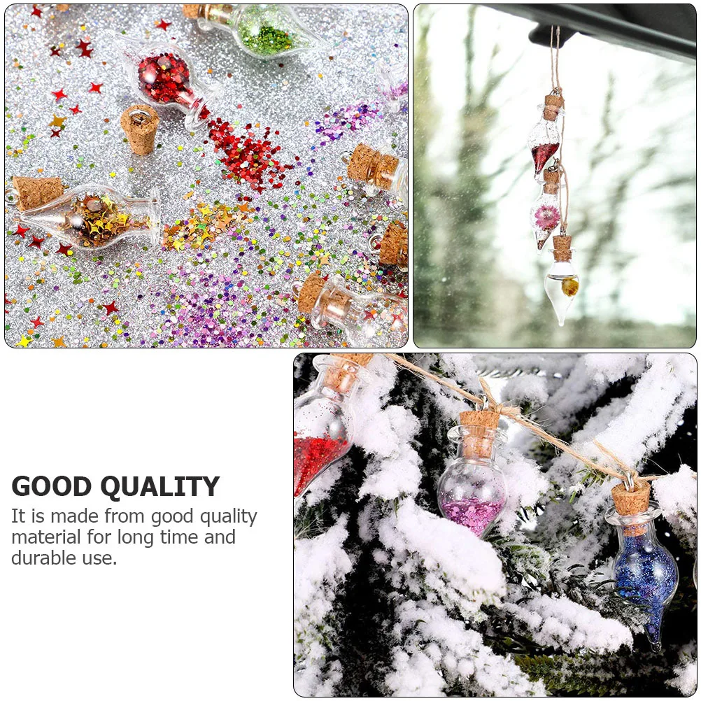 

30Pcs Water-Drop Shape Wishing Bottles Clear Glass Bottle DIY Cork Stoppers Gift Decorative Small Wish Bottles