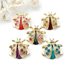 Exquisite Cute Golden Insect Series Ladybug Brooches Charm Ladies Trend Beetle Pins Party Clothing Backpack Jewelry Accessories