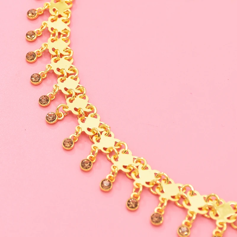 Sunflower Rhinestones Headband For Women Afghan Pendants Statement Ethnic Hair Jewelry Bohemian Drop Charms Headband Female