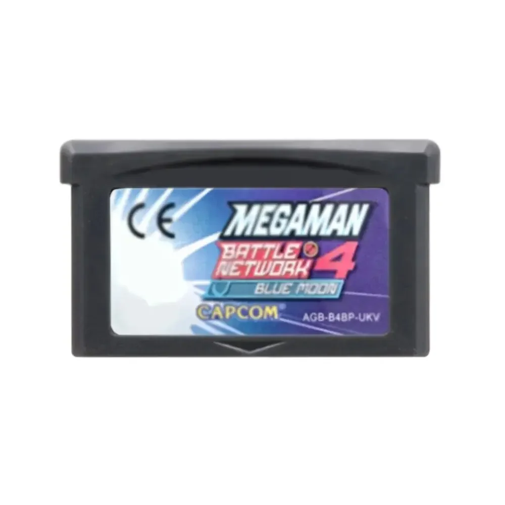 Cartucho de jogo gba 32 bits vídeo mega man gba cartão de console de jogo zero 1-4 sol vermelho lua azul para gba