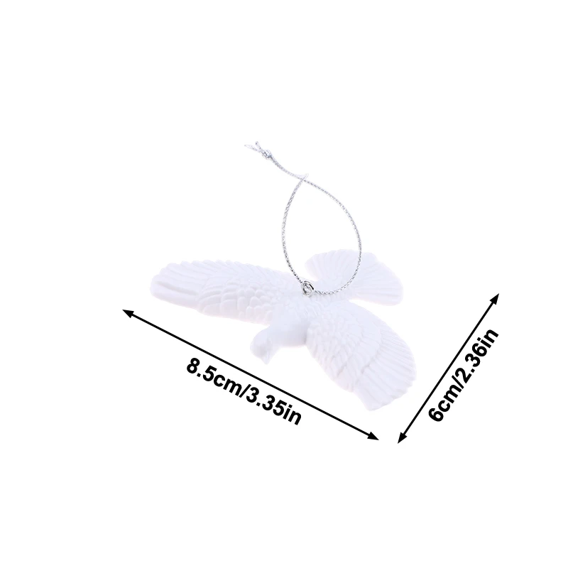 Snowy White Dove Christmas Ornaments - Rustic Farmhouse Style Tree Decor, DIY Hanging Pendant, 2-Pack