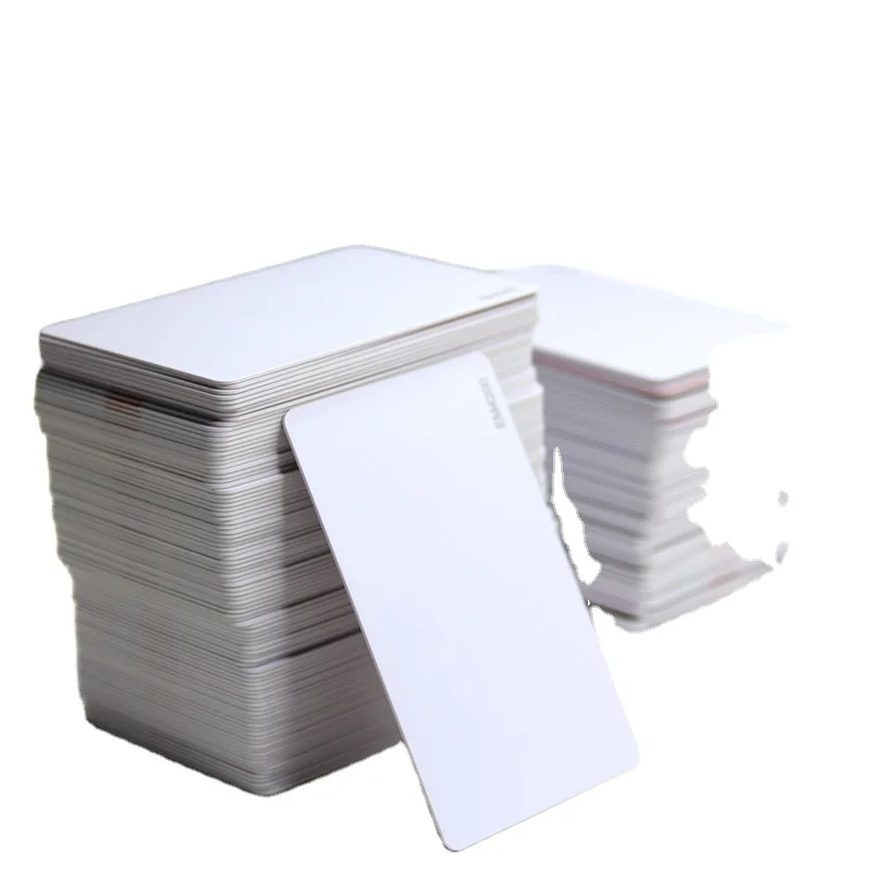 

100pcs custom SUNLAN Hot Sale Waterproof White PVC Plastic ID Card Inkjet Printable with RFID and NFC Interface Frequency 13.56M