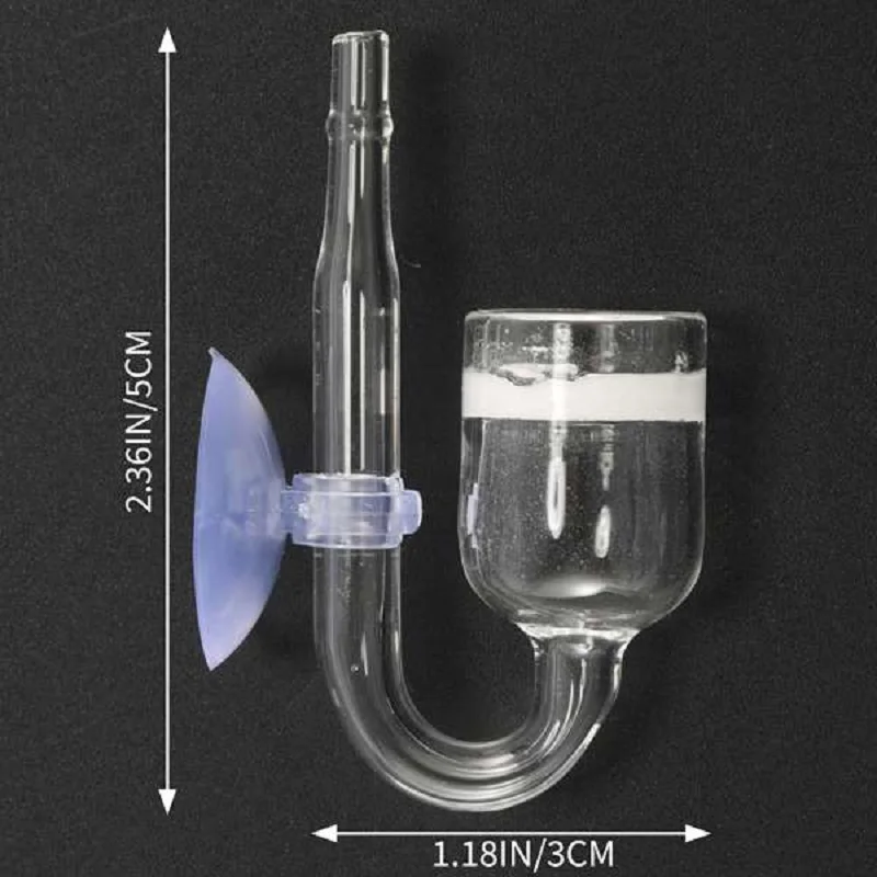 Nowy akwarium CO2 dyfuzor reaktor dwutlenku węgla z płyta ceramiczna + 2 przyssawki