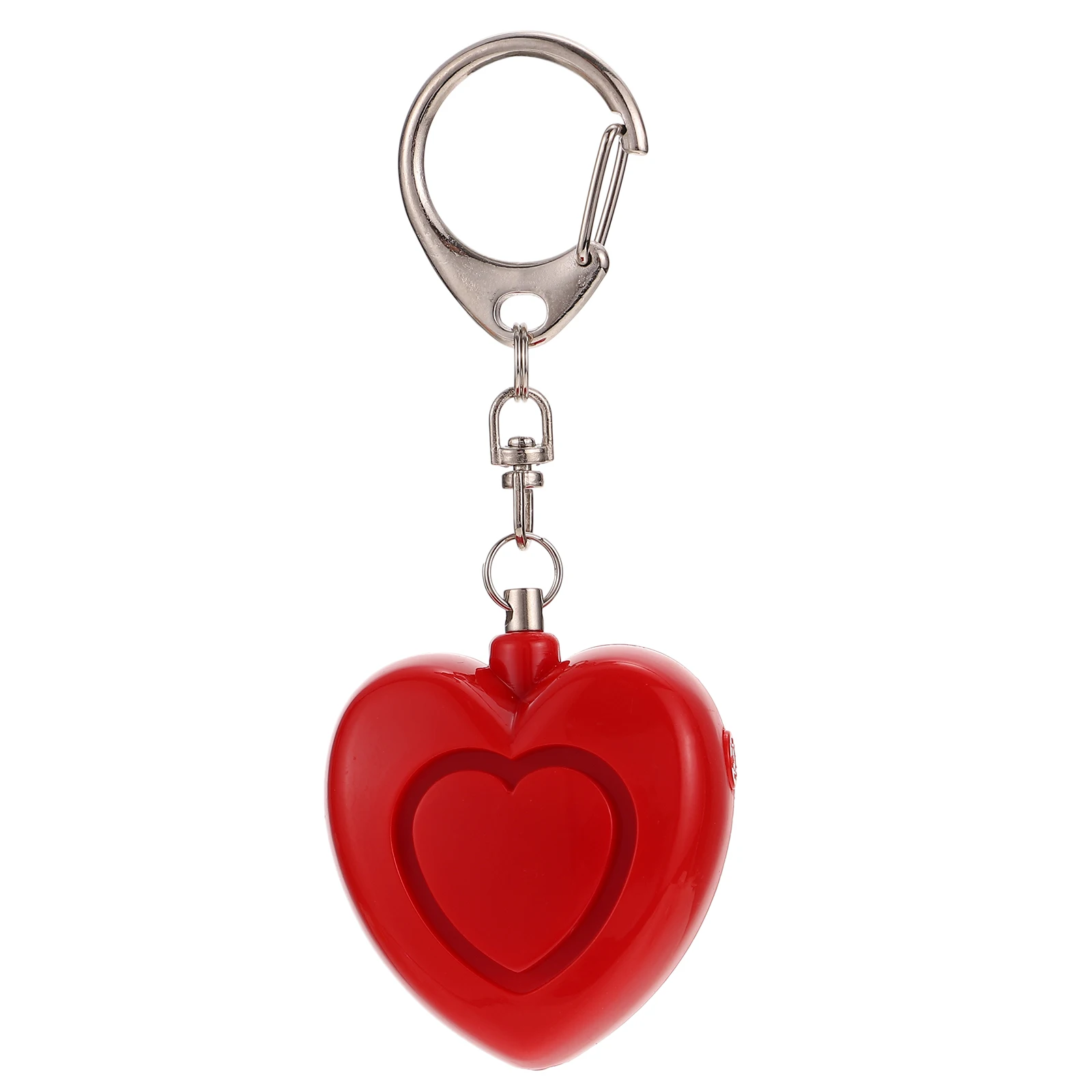 

Heart Shaped Alarm Keychain Personal Protection Equipment Travel Siren Anti Sound LED Light