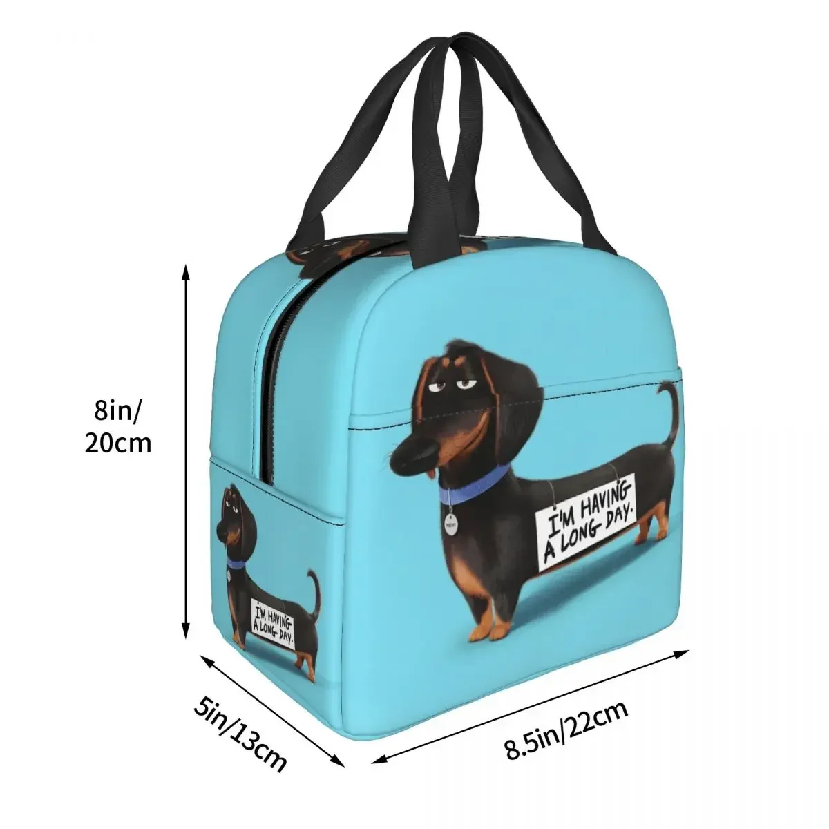 Dachshund Dog Insulated Lunch Bag for Women Waterproof Sausage Wiener Badger Thermal Cooler Lunch Box Office Work School