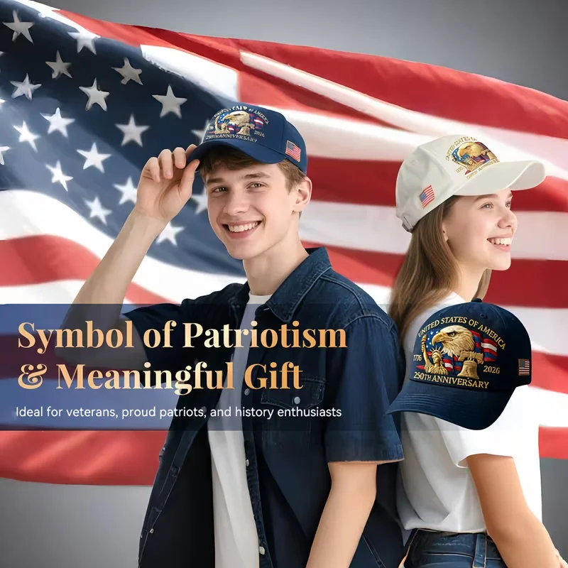 Unisex Baseball Cap United States 250th Anniversary Eagle with Eagle & 1776-2026 Years Patriotic  Duck Hat Adjustable Snapback
