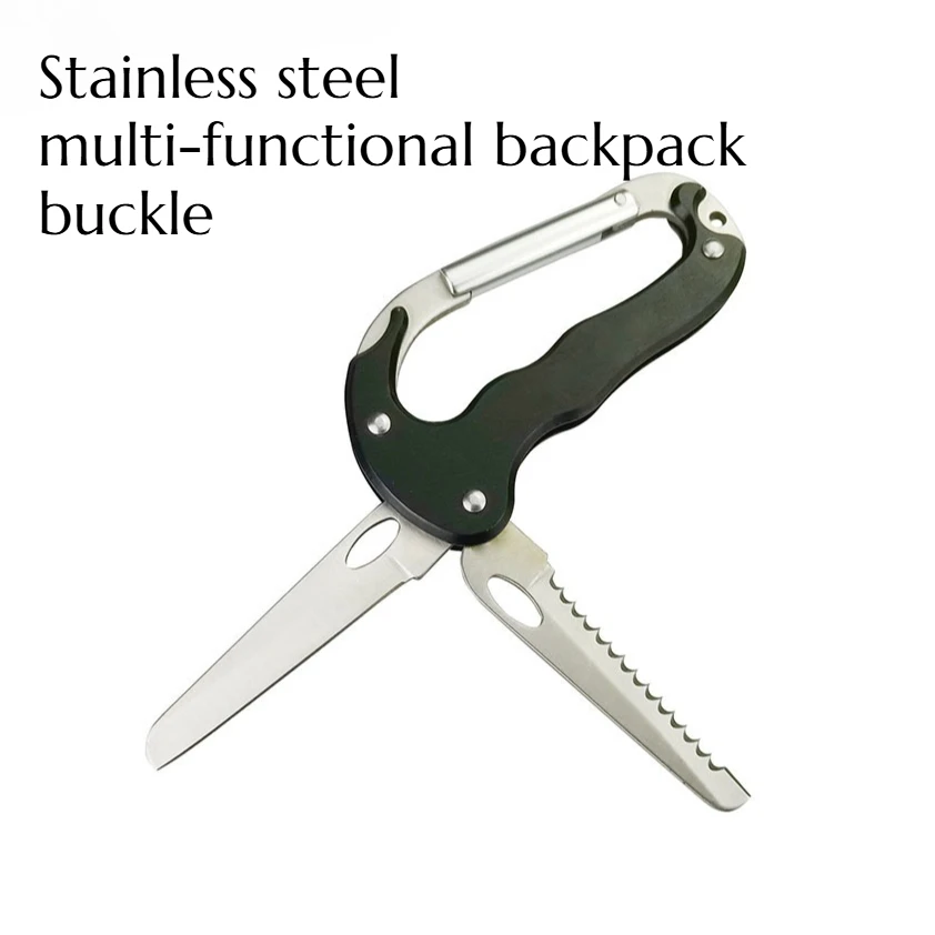

EDC Outdoor Stainless Steel Multi-functional Folding Backpack Key Hook Small Tool Convenient Camping Survival Equipment