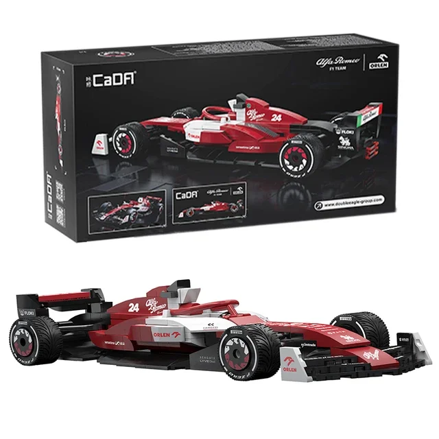 1:24 Alfa Romeo Formule-1 Racewagen F1 Racewagen C42 Sportwagen Model Bouwstenen Stad Racewagen Bakstenen speelgoed Kid Gift