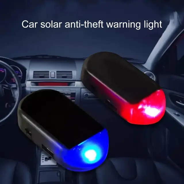 Solarny alarm samochodowy LED Light Kompaktowy rozmiar Przenośny akumulator Symuluj symulację systemu bezpieczeństwa Lampka ostrzegawcza Urządzenie zabezpieczające przed kradzieżą