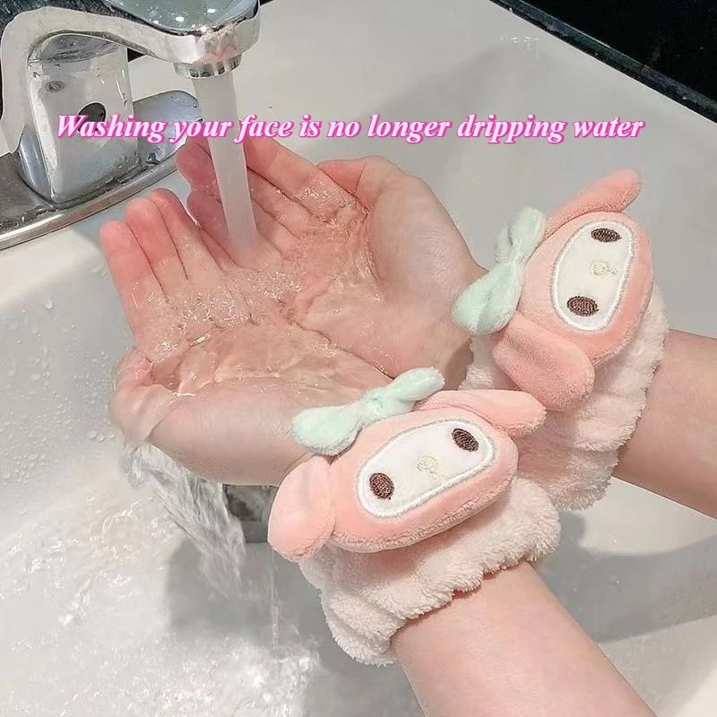 

Cartoon Anime Sanrio My Melody Waterproof SleeveforWater Absorbent Artifact Cartoon Bracelet for Women Sweat-absorbing Quick-dry
