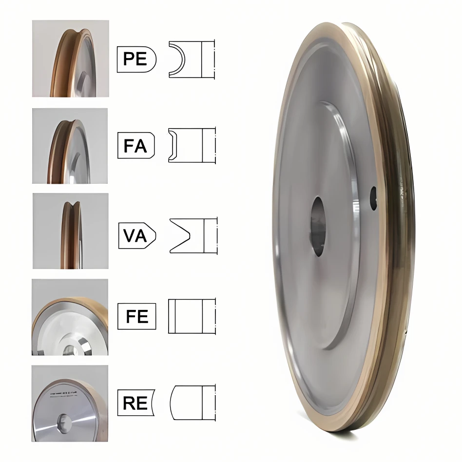 Glass Edge Grinding Wheel Diamond Grinding Wheel Peripheral Pencil Edge Diamond Wheel for Shape Bevelling Machine