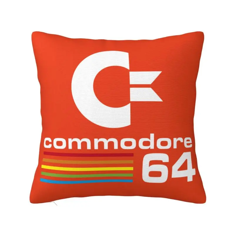 Modern Commodore 64 Cushion Cover for Sofa Polyester C64 Amiga Computer Pillow Case for Living Room