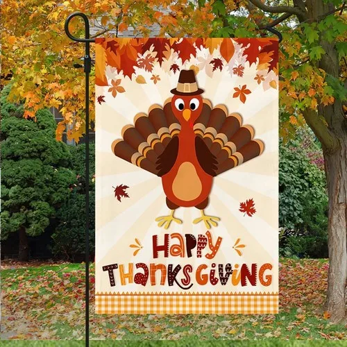 Happy Thanksgiving Turkey Flag Graden Flag RRM LLP LLX uui
