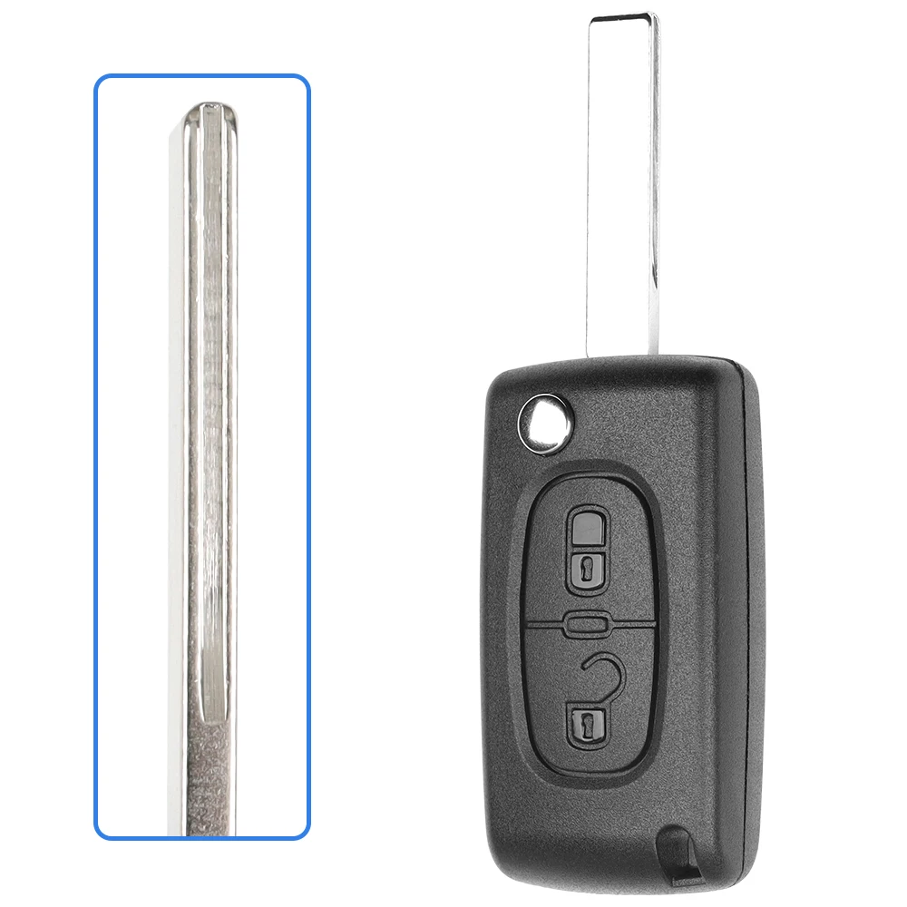 dahai 2/ Button Flip Fob Car key Case Shell for Peugeot 207 307 308 407 607 807 Partner Citroen C2 C3 C4 C5 C6 Xsara