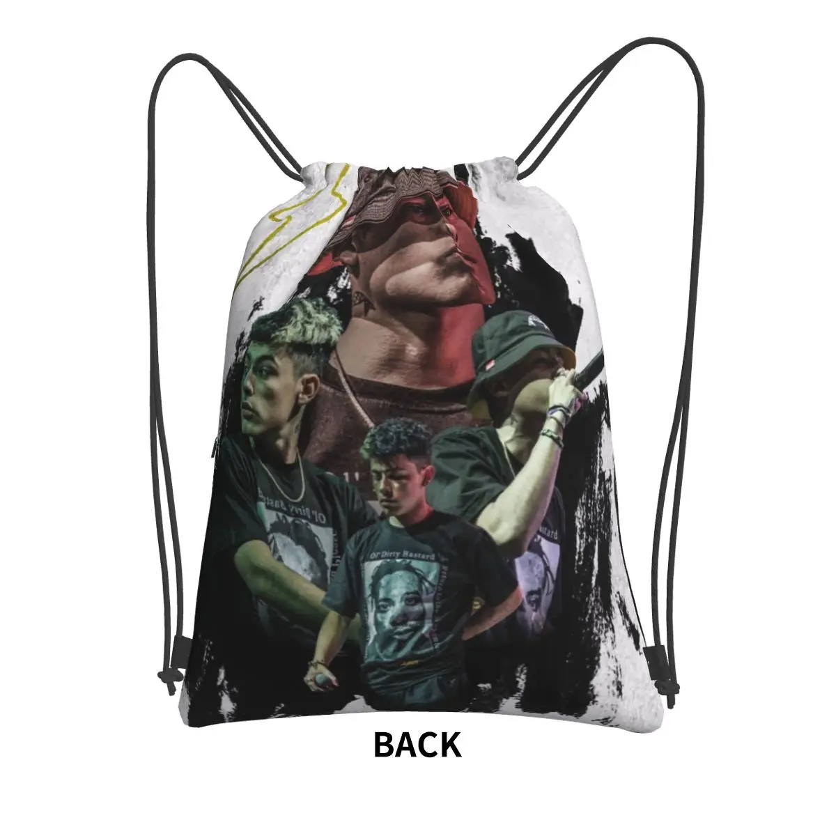 Funny Trueno Hip Hop Rapper Backpacks Fashion Drawstring Bundle Pocket Storage Bag Book Bags for Man Woman Students