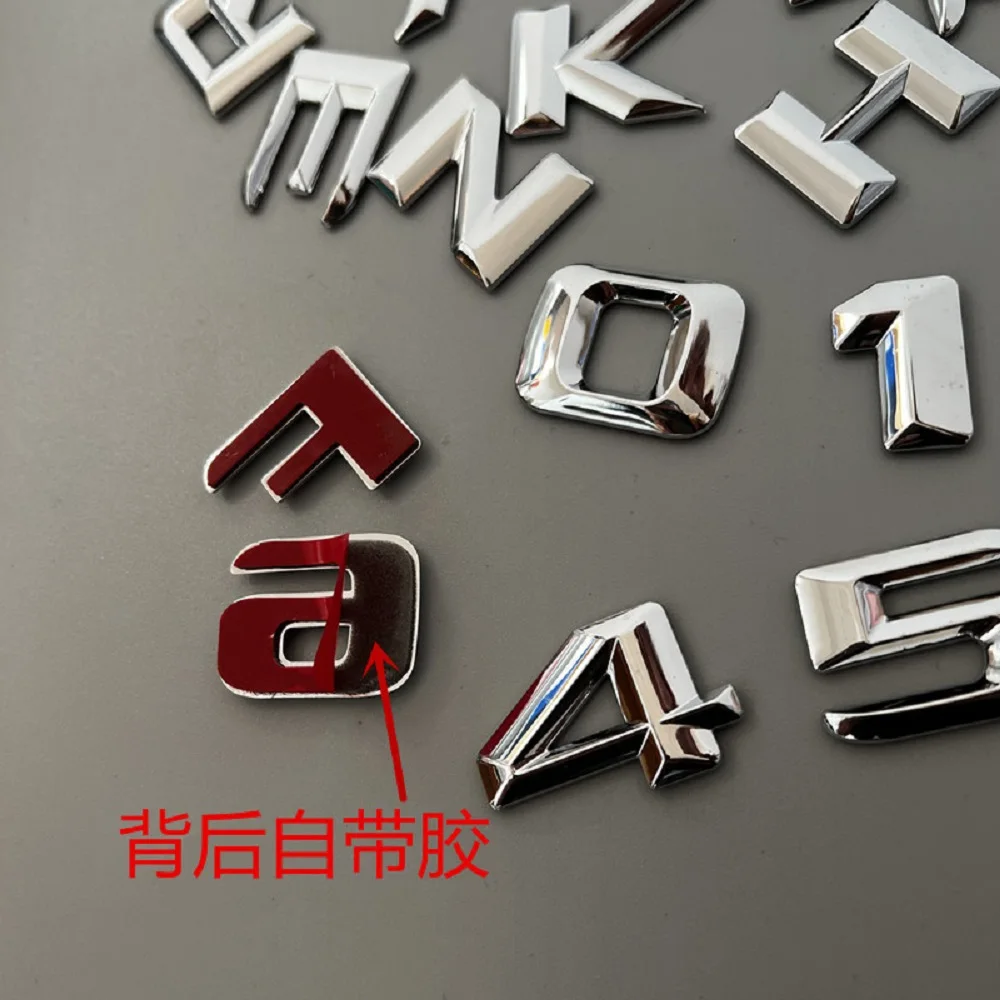 Chrome DIY 3D Letters Number Trunk Emblems Badges for Mercedes Benz AMG A B C E CLK CLS CL G GLK GLS GLE GLC S SLK SL